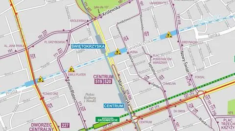 Marszałkowska zamknięta na 4,5 miesiąca