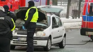 Pożar samochodu na Grochowskiej