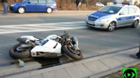 Zderzenie z autobusem na Targówku. Motocyklista ranny