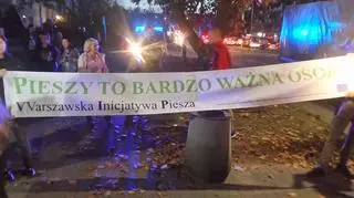 Protest w miejscu tragicznego wypadku