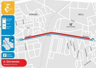 Ulica Górczewska - organizacja ruchu w weekend 25-27 marca