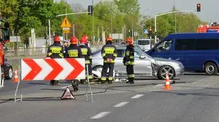 Zderzenie motocykla i BMW