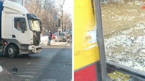 Ciężarówka wjechała w autobus.  "W ostatniej chwili odskoczyłem"