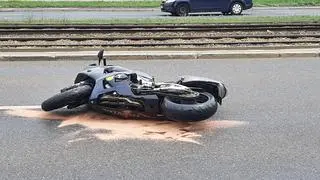 Wypadek z udziałem motocyklisty 