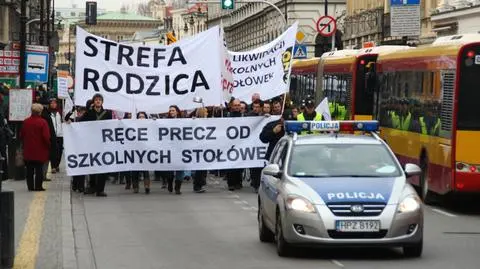 Protest w obronie szkolnych stołówek