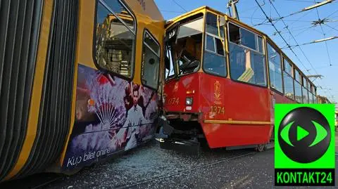 Zderzenie tramwajów na Kercelaku. Dwie osoby ranne