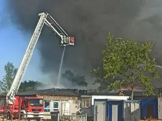 Pożar dachu szpitala zakaźnego w Płocku