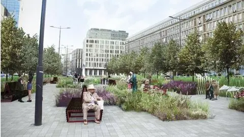 Zieleń, ławki, wodna mgiełka. Tak się zmieni pl. Powstańców