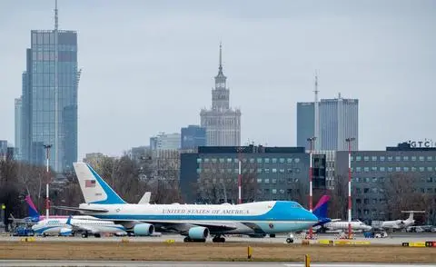 Prezydencki boeing 747 na Lotnisku Chopina