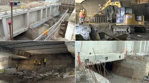 Górą pociągi metra, dołem pojadą auta. Z kamerą na budowie tunelu POW