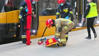 Zderzenie tramwajów na rondzie Starzyńskiego