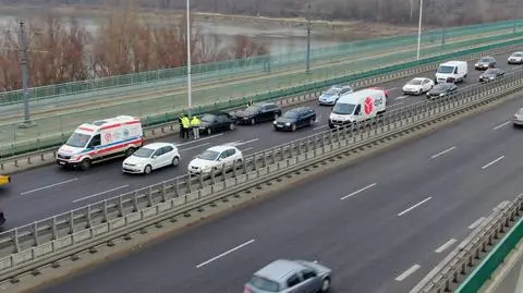 Stłuczka na moście Północnym. Utrudnienia