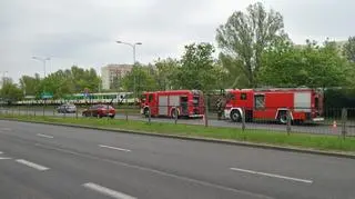 Pożar przy al. Solidarności