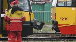 Zderzenie tramwajów na ul. Broniewskiego.