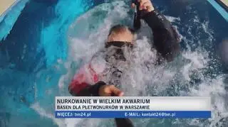 Nurkowanie w wielkim akwarium nad Wisłą