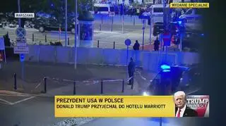 Donald Trump przyjechał do hotelu