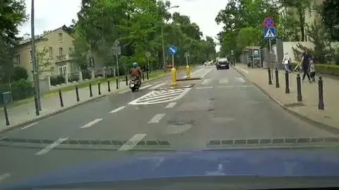 Jechał pod prąd, wyprzedzał na pasach