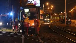 Zderzenie tramwajów na Słomińskiego