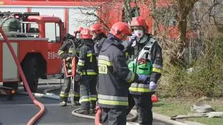 Pożar domu jednorodzinnego w Ursusie