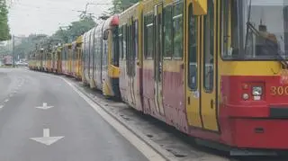 Pożar tramwaju na Wolskiej