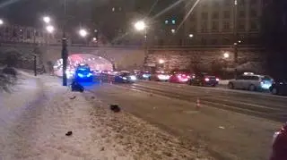Motocyklista zderzył się z autem na trasie W-Z