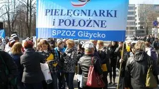 Protest pięlęgniarek i położnych