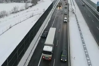 Kolizja na autostradzie 