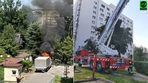 Na Skoroszach płonął samochód, na Muranowie mieszkanie