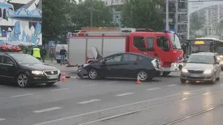 Zderzenie auta z motocyklistą