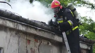 Pożar przy ulicy św. Cecylii