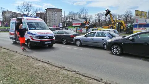 Pięć aut zderzyło się na Modlińskiej