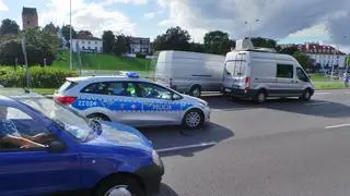 Wypadek z udziałem motocyklistki na Wisłostradzie