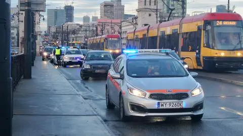 Kolizja na moście Poniatowskiego