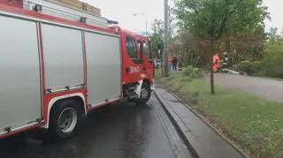 Na miejscu straż pożarna