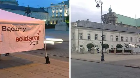 Nie ma śladu po namiocie w butach i nowym krzyżu