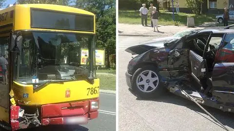 Nie przepuścił autobusu, spowodował wypadek