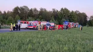 Auto wjechało w grupę kolarzy w miejscowości Przypki