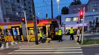 Zderzenie tramwaju z motocyklem