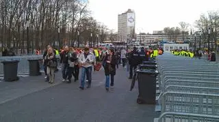 Kibice w drodze na mecz Legia vs Sevilla