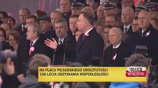 Przemówienie prezydenta na placu Piłsudskiego