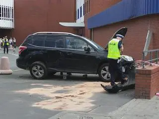 Potrącenie na terenie centrum handlowego