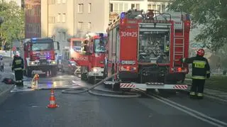 Pożar zabytkowej rotundy w Śródmieściu