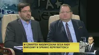 Politycy o aferze reprywatyzacyjnej w "Tak Jest" TVN24