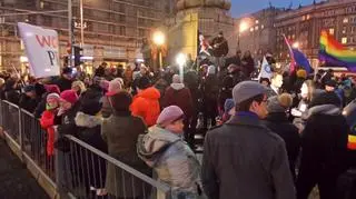 Protest na placu Konstytucji