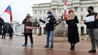 Protest w obronie Nawalnego w Warszawie