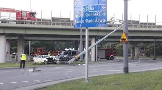 Wypadek na rondzie Starzyńskiego