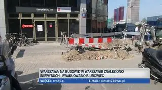 "Koparka natrafiła na pocisk moździerzowy"