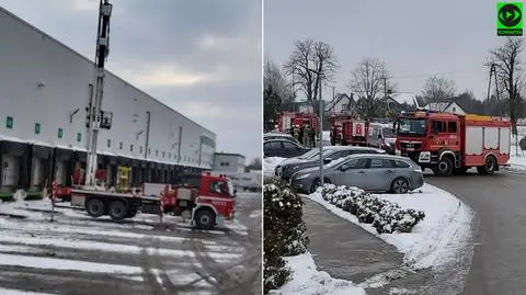 Pożar magazynu z artykułami spożywczymi pod Grodziskiem Mazowieckim