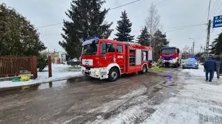 Pożar domu w Nowych Grocholicach