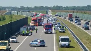 Zderzenie na autostradzie A2